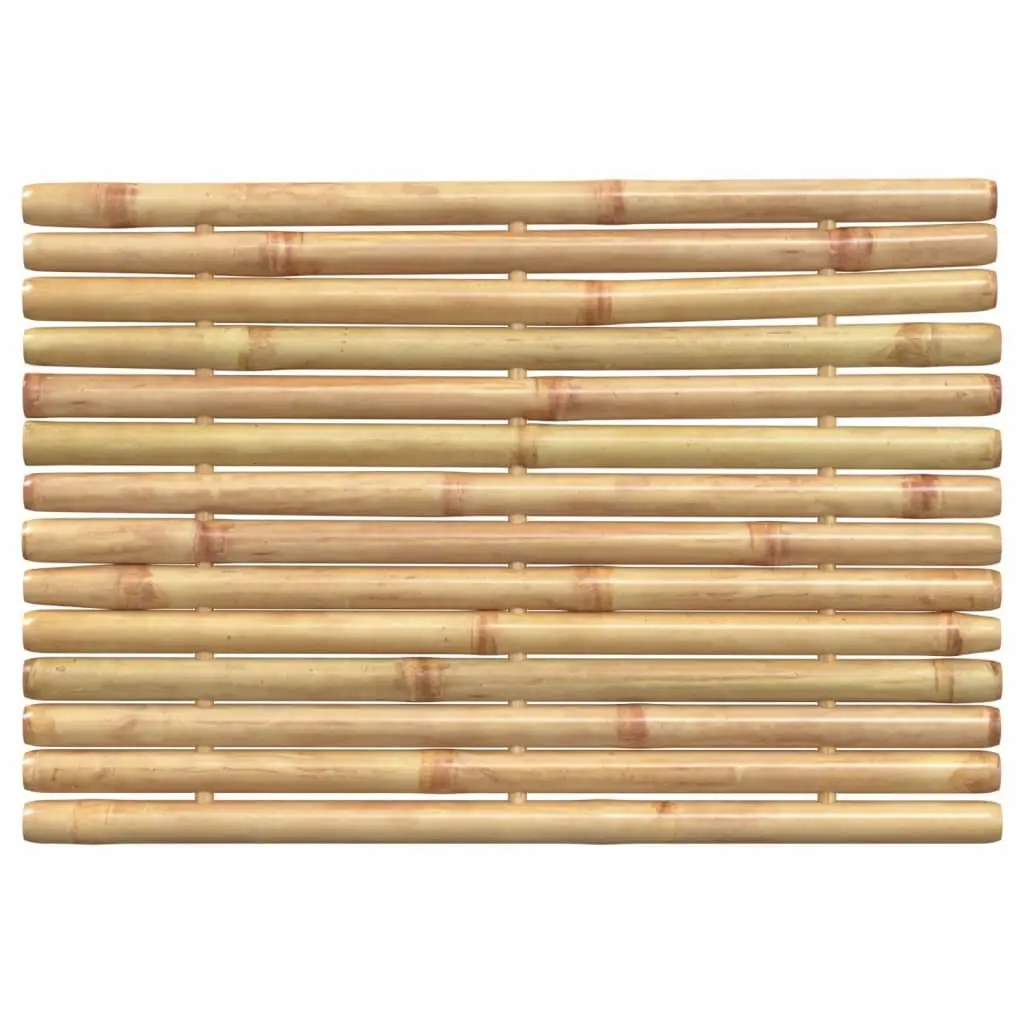Bamboo Bath Mats Brown 50x35 cm Non-slip 2 Piece Set