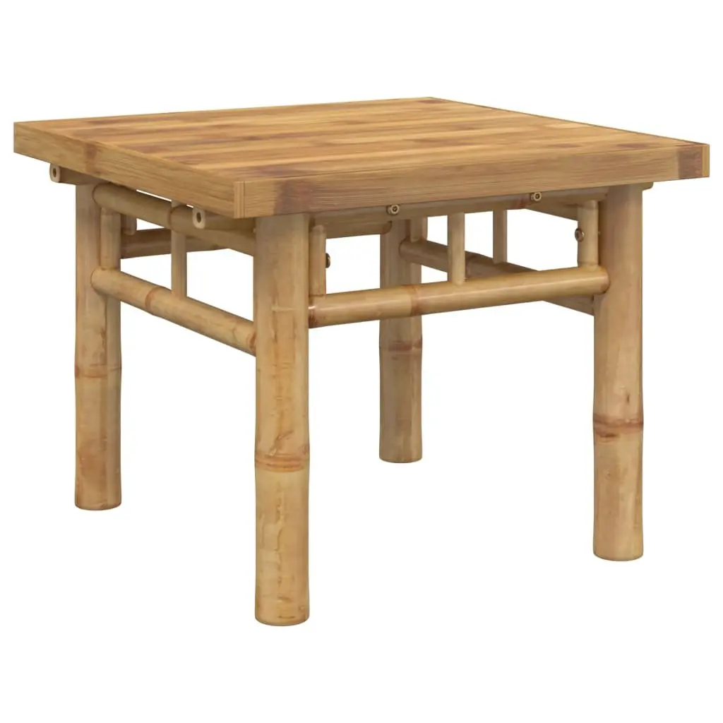 Coffee Table 45x45x35 cm Brown Bamboo Slat Design Indoor Outdoor Accent Side