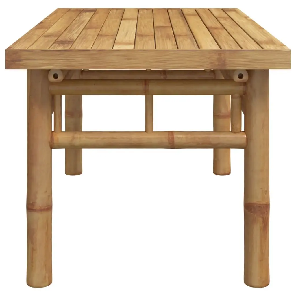Coffee Table 70x40x35 cm Bamboo Brown Slat Design Indoor Outdoor Accent