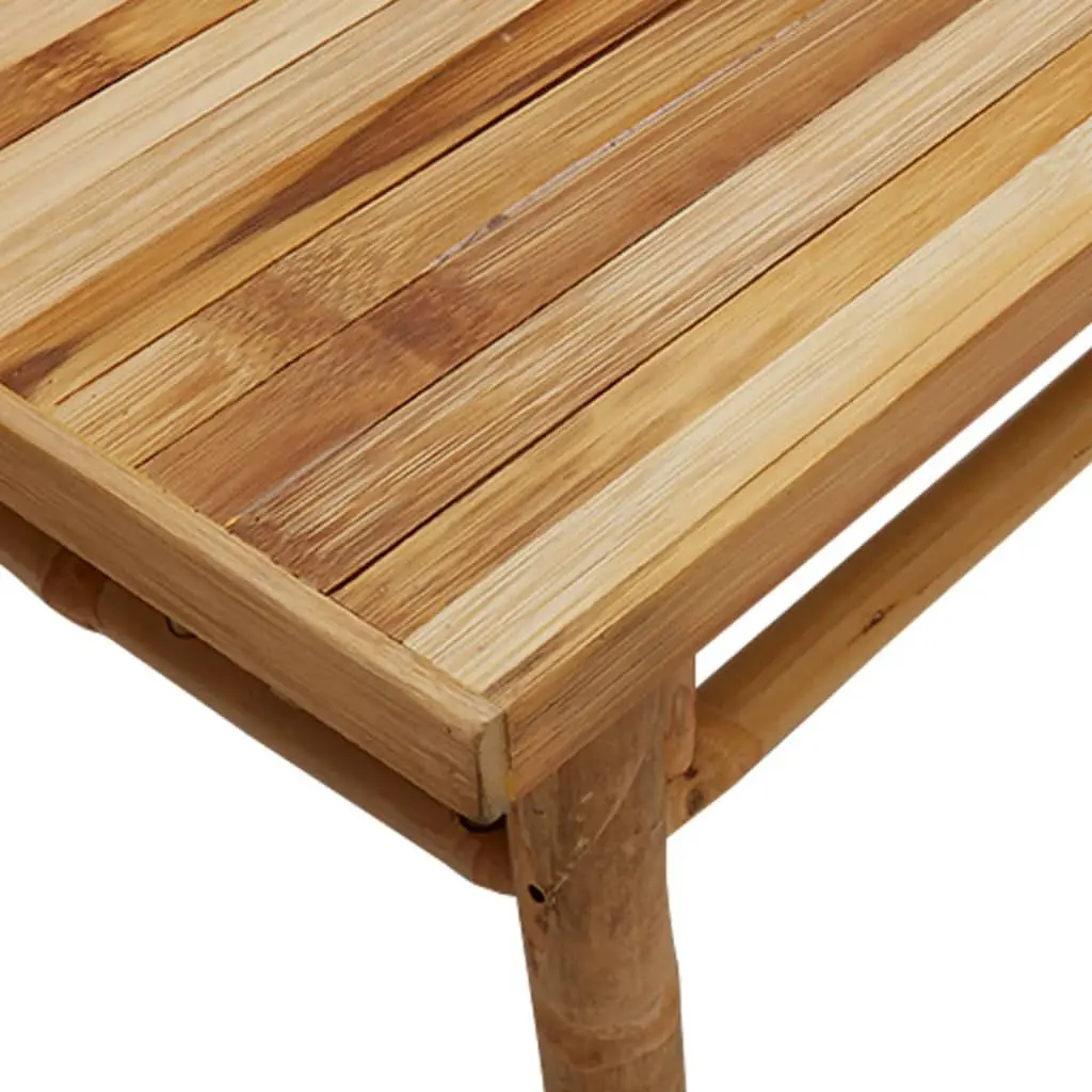 Coffee Table 70x40x35 cm Bamboo Brown Slat Design Indoor Outdoor Accent