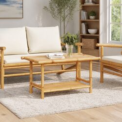 Compact Bamboo Coffee Table - 90x50x45 cm