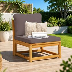 Concise Outdoor Sectional Sofa with Cushions
