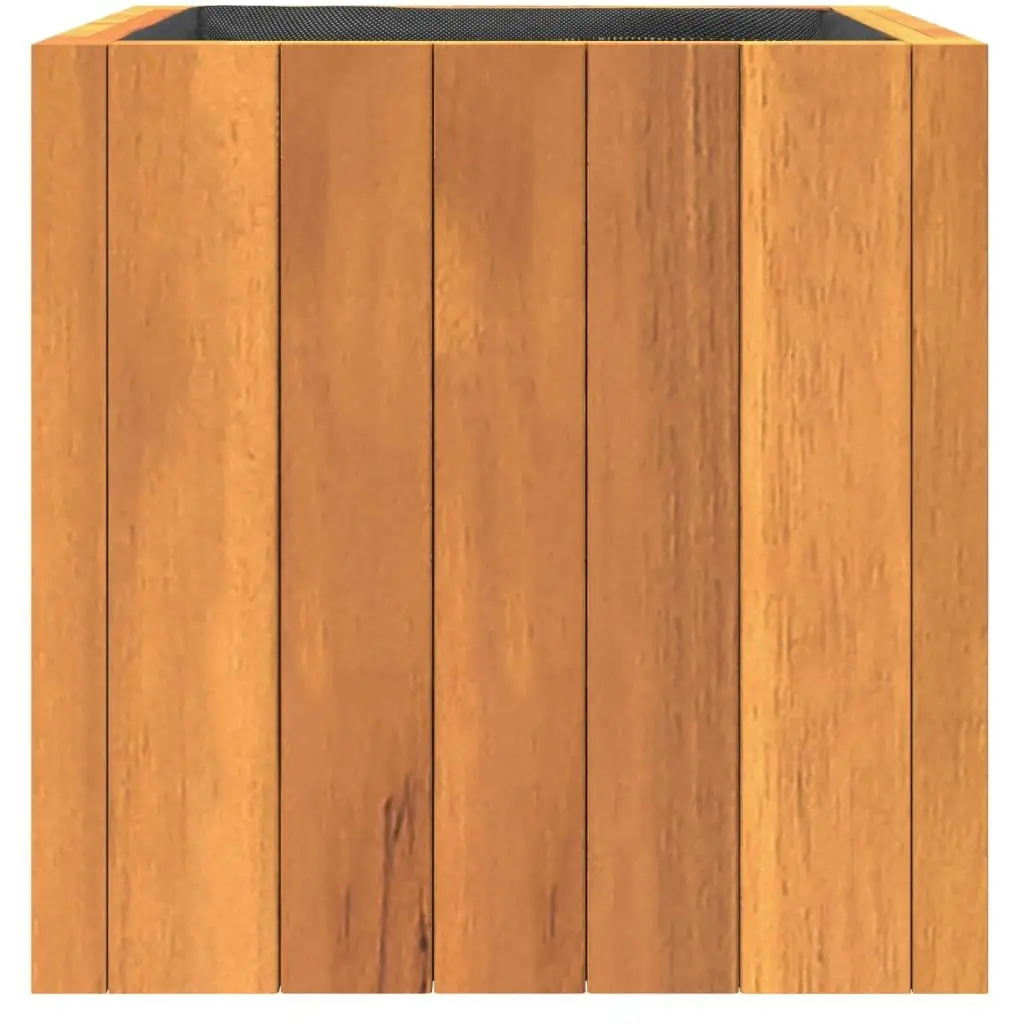 Garden Planter Box 25x25x25 cm Solid Acacia Wood Flower Pot Indoor Outdoor