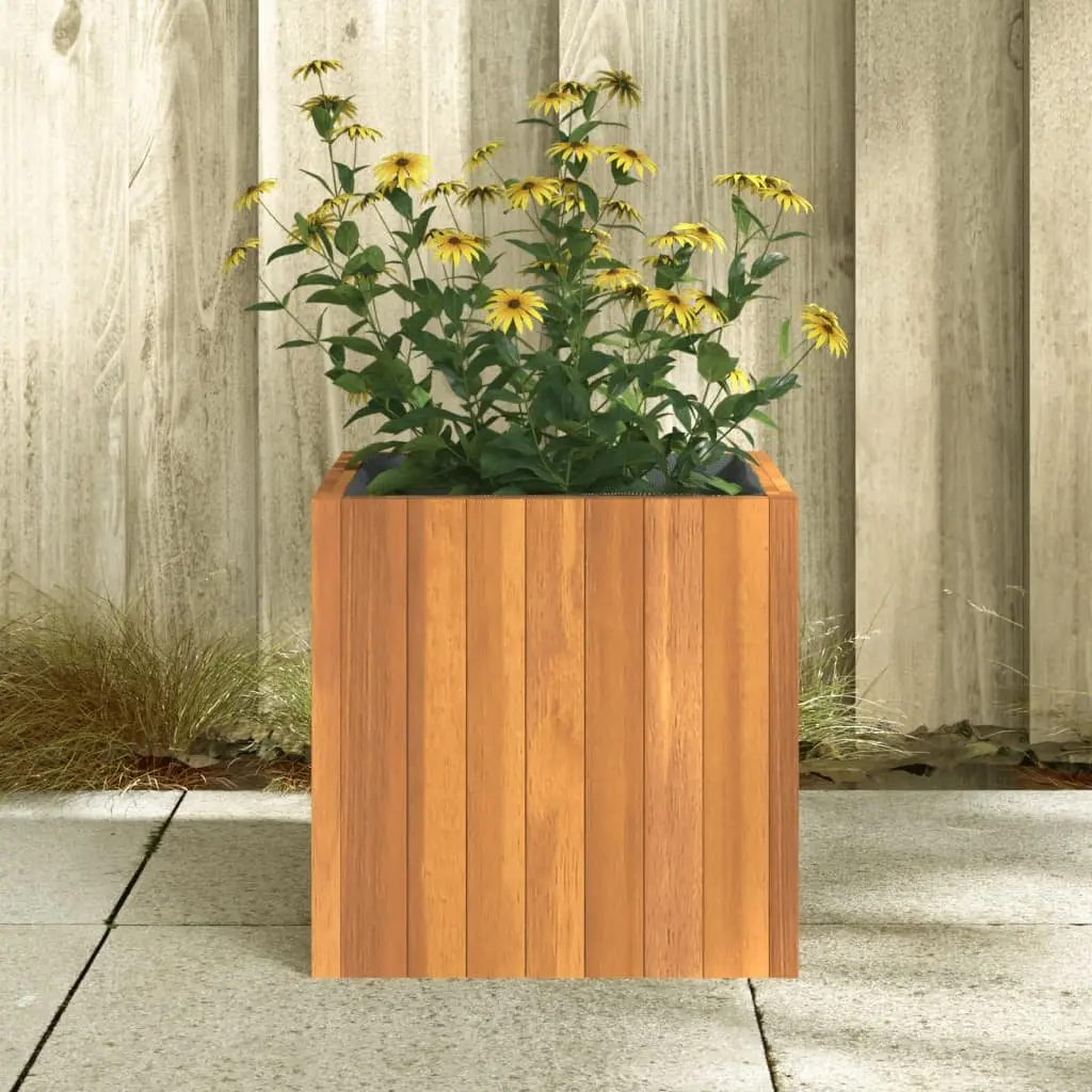 Garden Planter Box Brown 35x35x35 cm Solid Wood Indoor Outdoor Decor