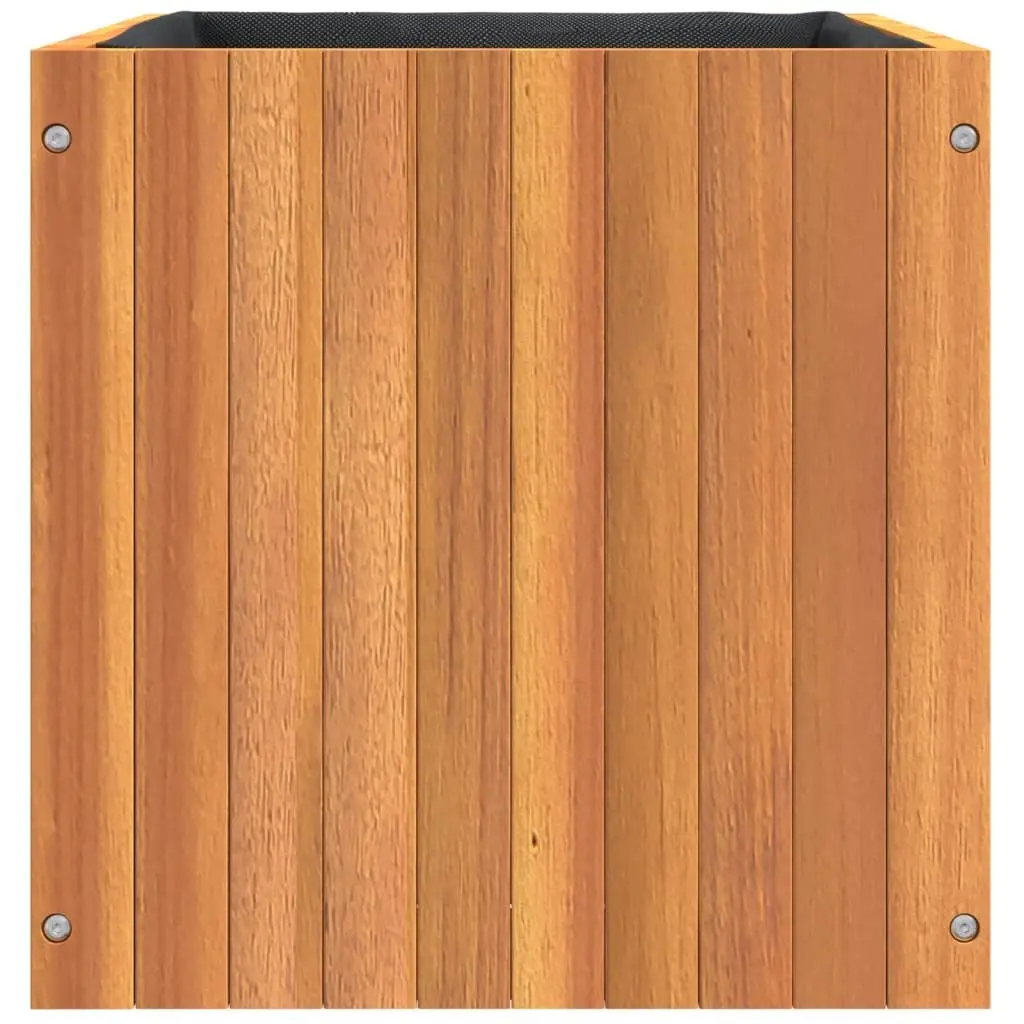 Garden Planter Box Brown 45x45x45cm Solid Acacia Wood Construction