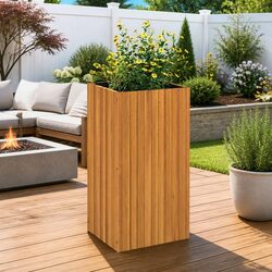 Garden Planter Box 45x45x90cm Solid Wood Acacia Flower Plant Pot Indoor Outdoor