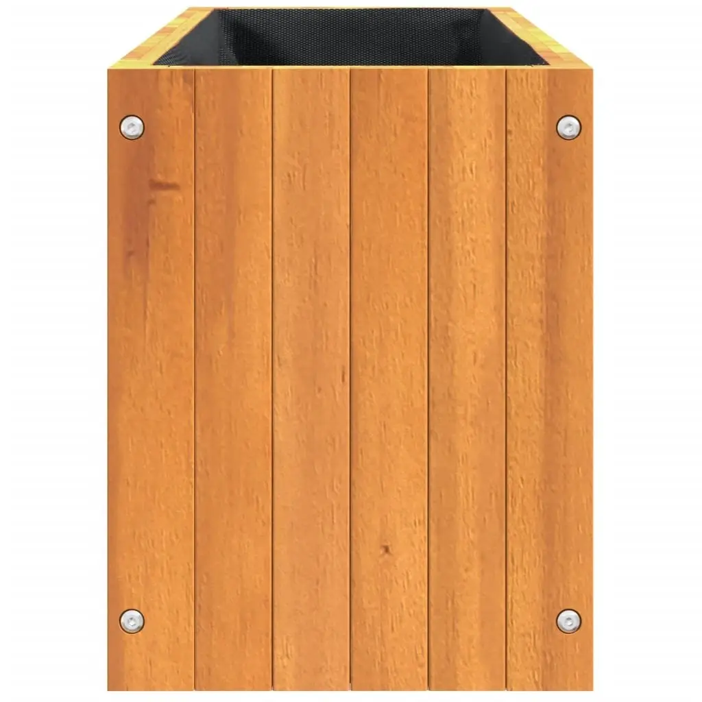 Garden Planter Box Brown Solid Acacia Wood Durable Outdoor Container