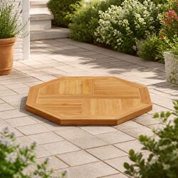 Concise and Durable Octagonal Teak Table Top 60x60cm