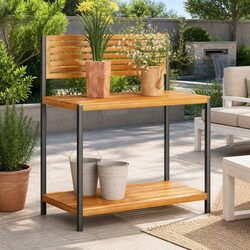 Garden Work Table with Storage Options