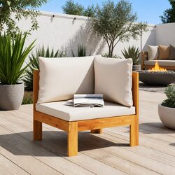 Outdoor Corner Sofa with Removable Cushions