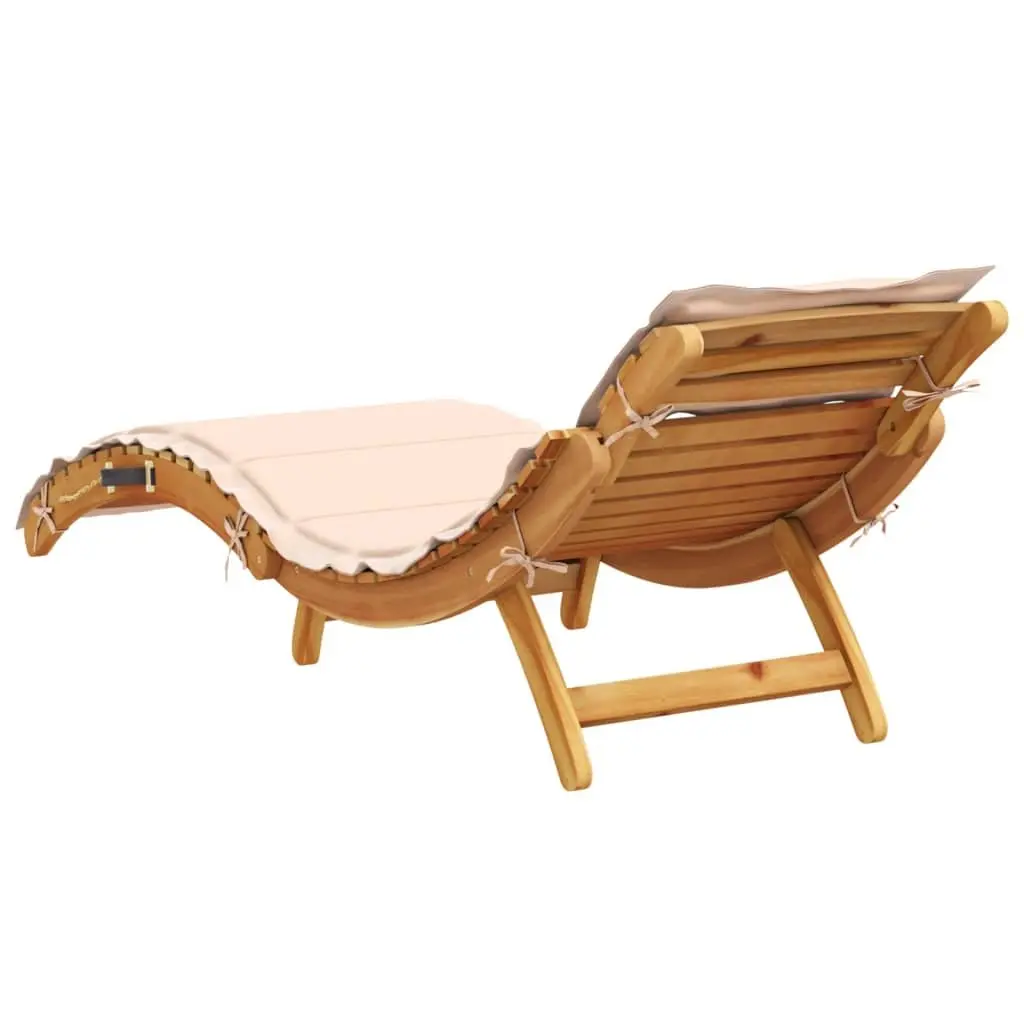 Sun Lounger Outdoor Lounge Chair Garden Patio Poolside Furniture with Cushion