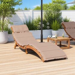 Sun Lounger Outdoor Lounge Chair Garden Patio Deck Recliner with Cushion Pillow