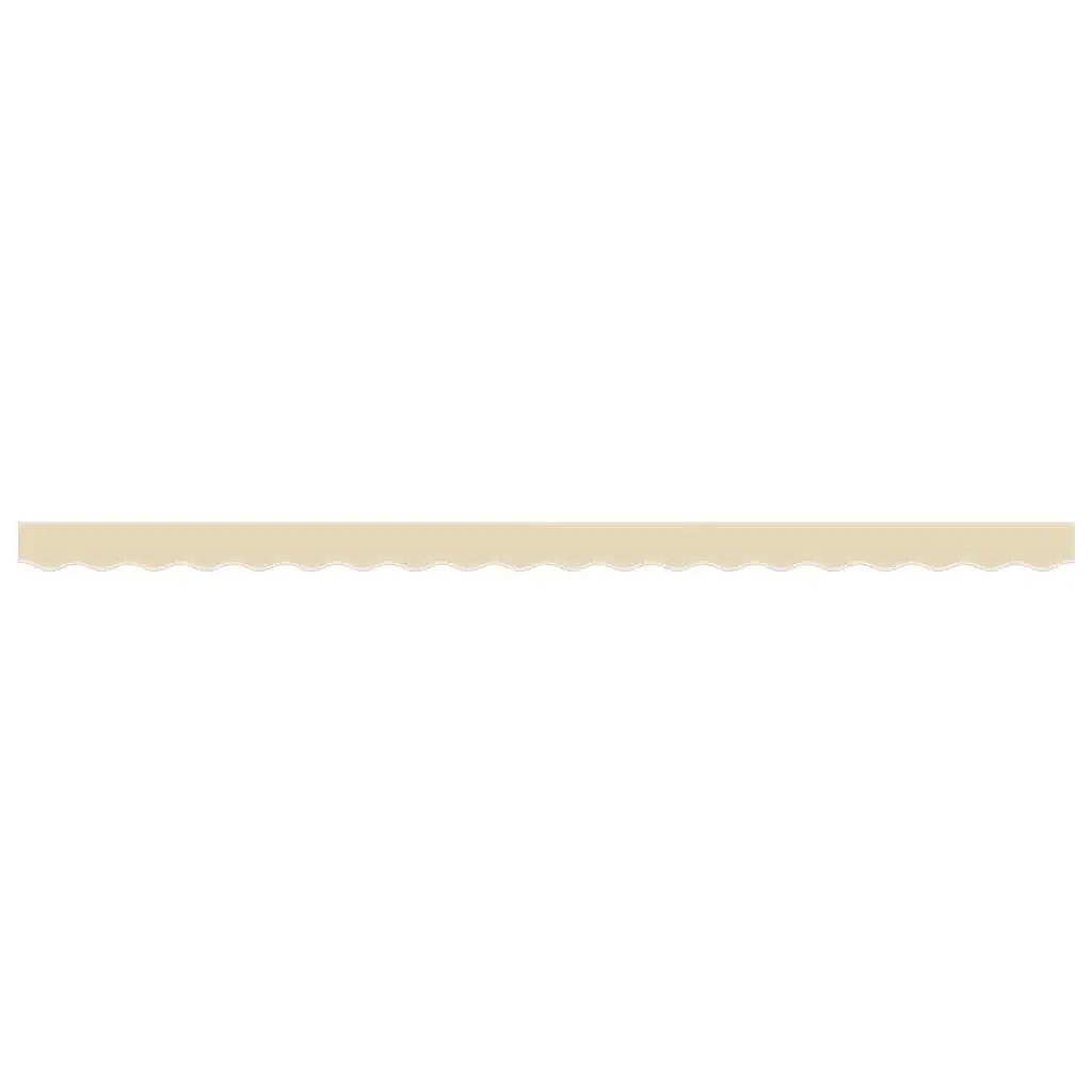 Replacement Awning Valance Fabric Cream Stripe 4.5m Water UV Resistant Lightweight