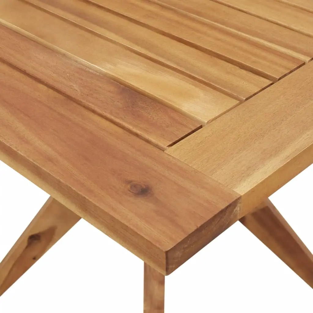 Solid Wood Garden Table 110x110x75cm Square Outdoor Patio Furniture Brown