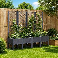 Garden Planter with Trellis for Climbing Plants
