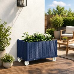 Garden Planter with Wheels and Trellis