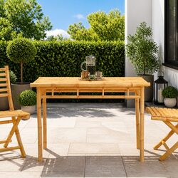 Bamboo Dining Table 110x55x75cm for Outdoors