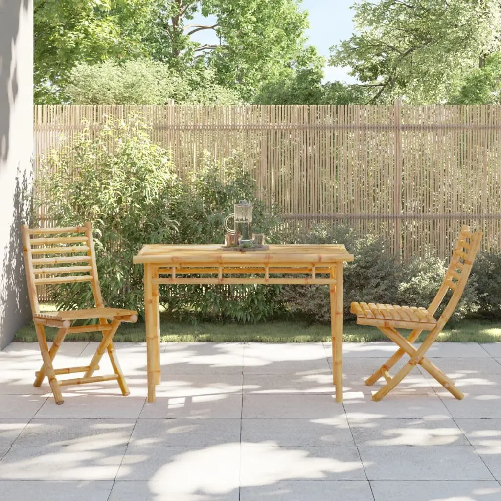 Outdoor Dining Table Brown 110x55x75cm Bamboo Durable Water-resistant
