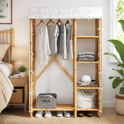 Bamboo Wardrobe Cupboard for Easy Organization