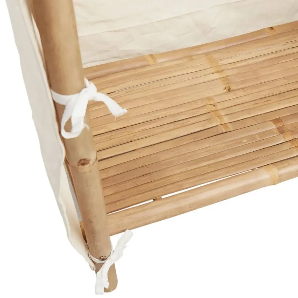 Bamboo Wardrobe Brown 110x45x170cm Clothes Organiser Storage Cabinet 4 Shelves