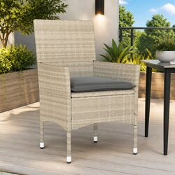 Comfortable Outdoor Chairs with Cushions - 2 pcs Grey