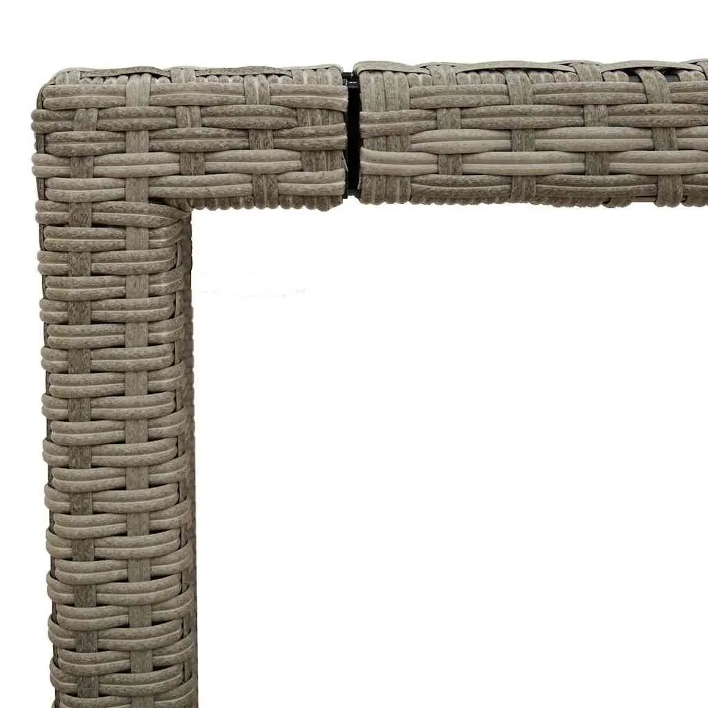 Grey Garden Table with Glass Top for Outdoor Fun