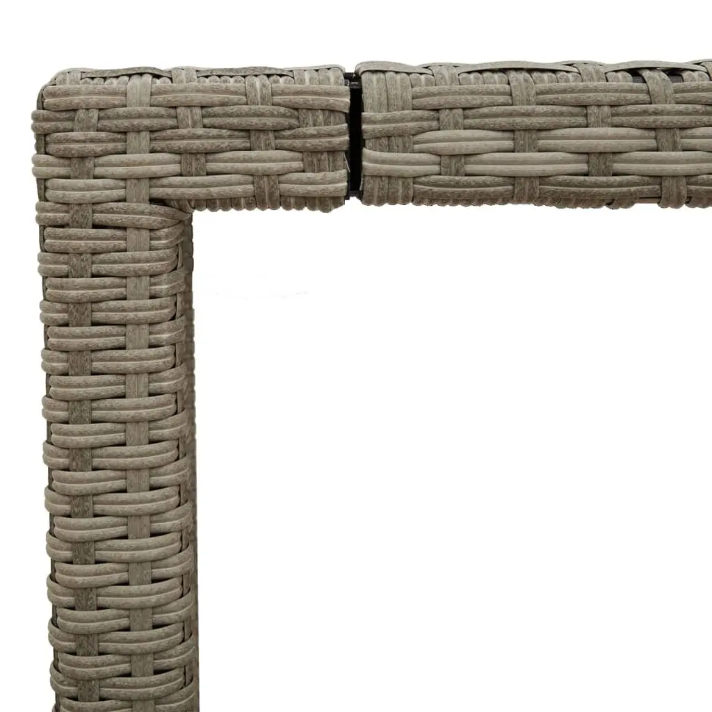 Garden Table Grey Tempered Glass Top Outdoor Patio Dining Furniture