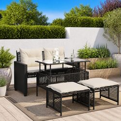 4 Piece Garden Sofa Set