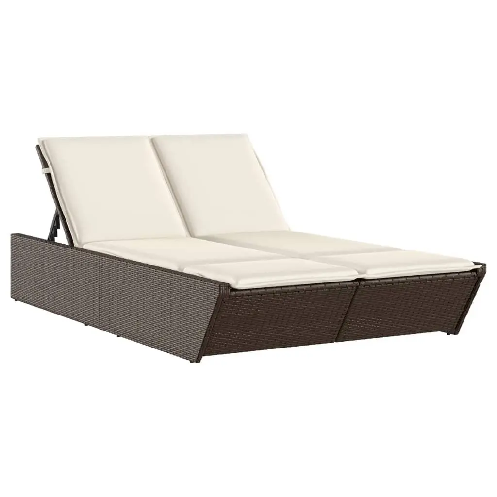 Double Sun Lounger with Adjustable Backrest