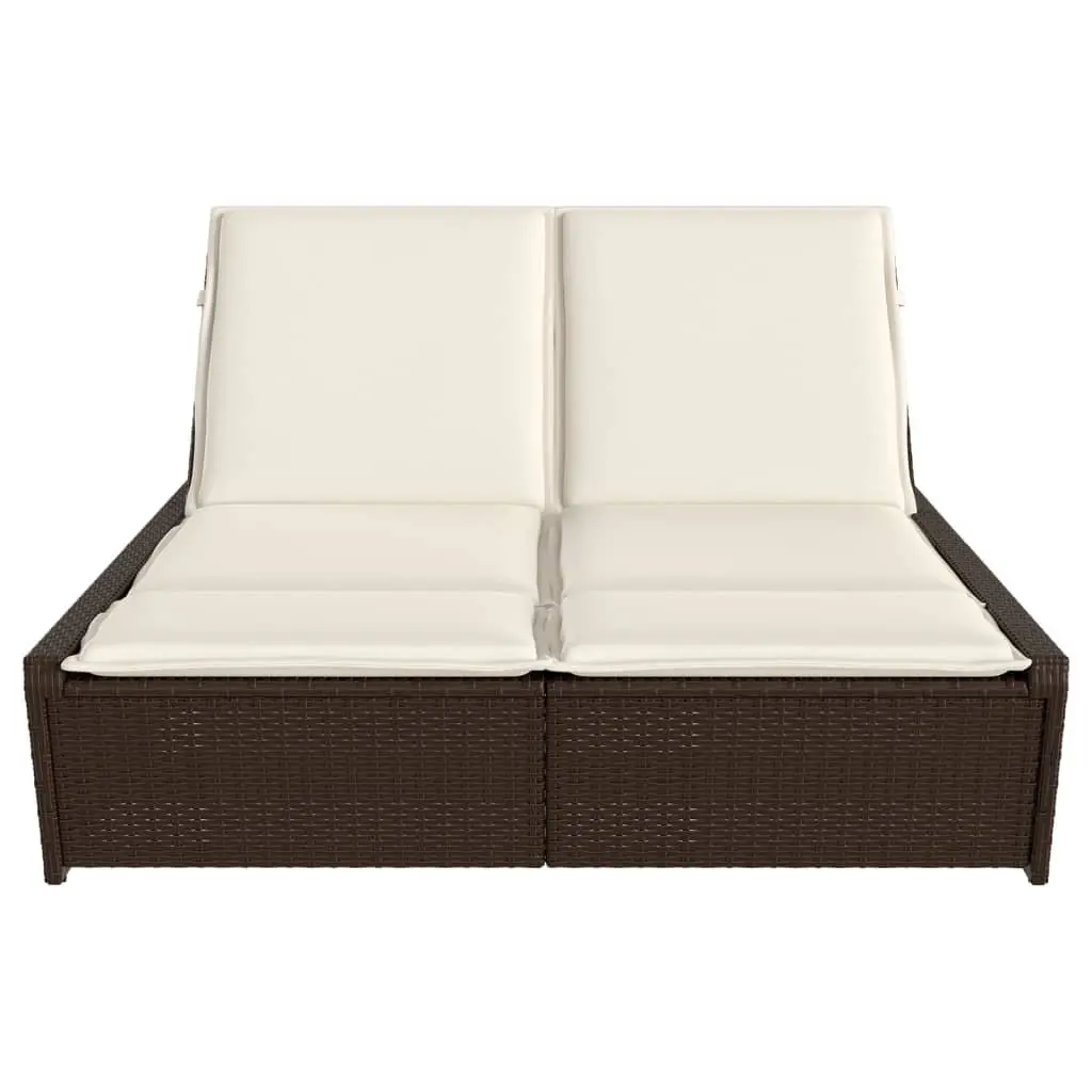 Double Sun Lounger with Adjustable Backrest