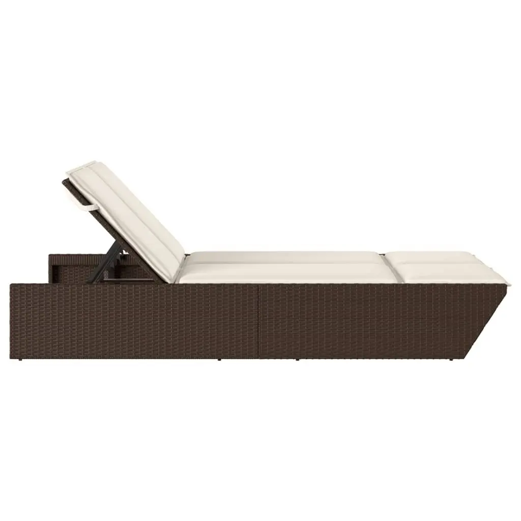 Double Sun Lounger with Adjustable Backrest