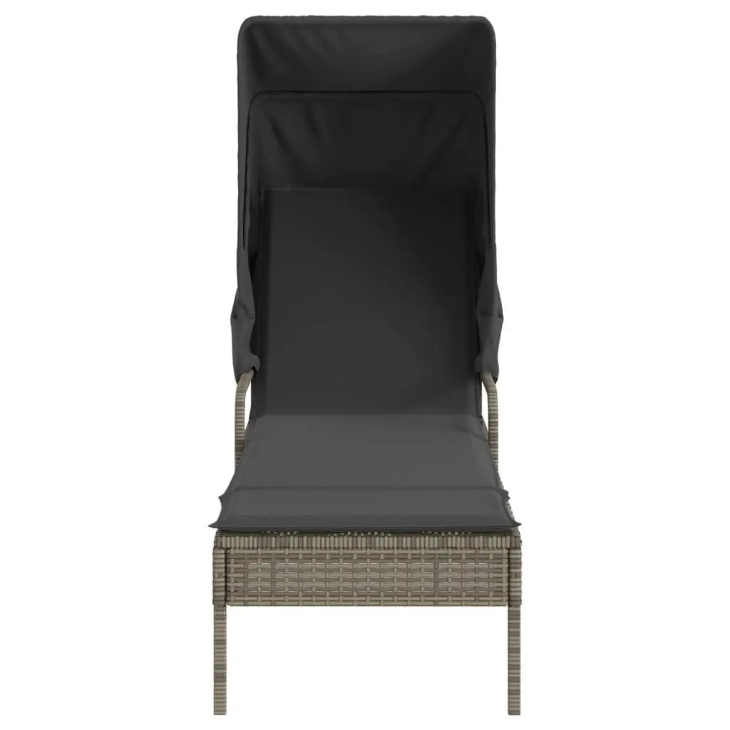 Grey Outdoor Sun Lounger