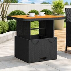 Friendly Black Garden Table 80x80x71 cm for Outdoor Use