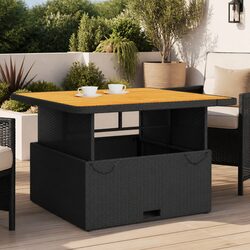 Stylish Black Garden Table, Compact and Functional