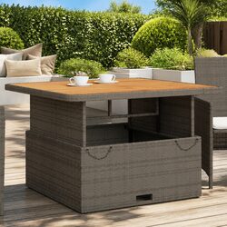 Efficient Grey Garden Table 110x110x71 cm Outdoor Use