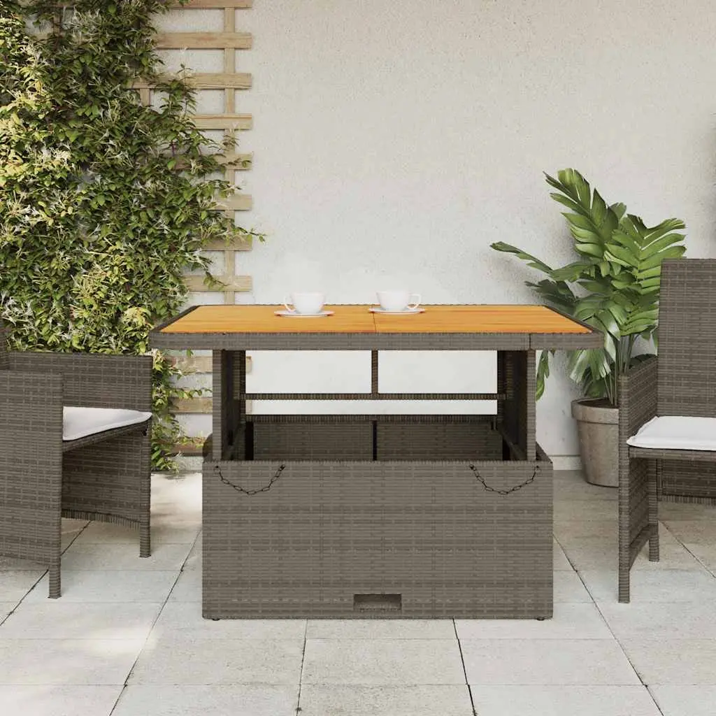 Grey Garden Table 110x110x71 cm Outdoor Use