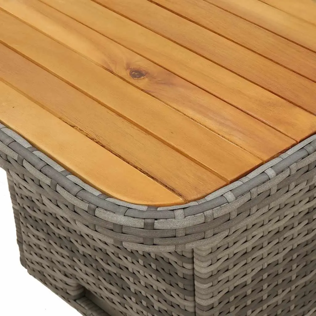 Grey Garden Table 110x110x71 cm Outdoor Use