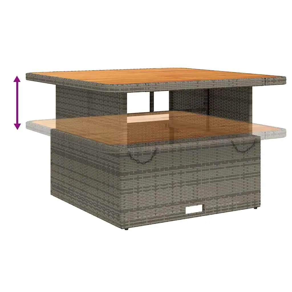 Grey Garden Table 110x110x71 cm Outdoor Use