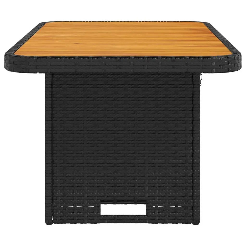 Garden Table 90x55x71cm Black Outdoor Furniture Patio Coffee Dining Table