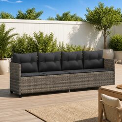 Grey Sun Lounger with Cushions — Comfort Meets Style