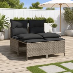 Compact 4 Piece Outdoor Sofa Set with Cushions