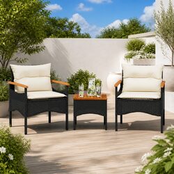 Compact 3 Piece Garden Sofa Set with Cushions for Any Space