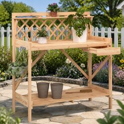 Compact Potting Bench for Garden Enthusiasts