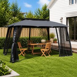 Gazebo 3.93x2.93m with Mesh Walls