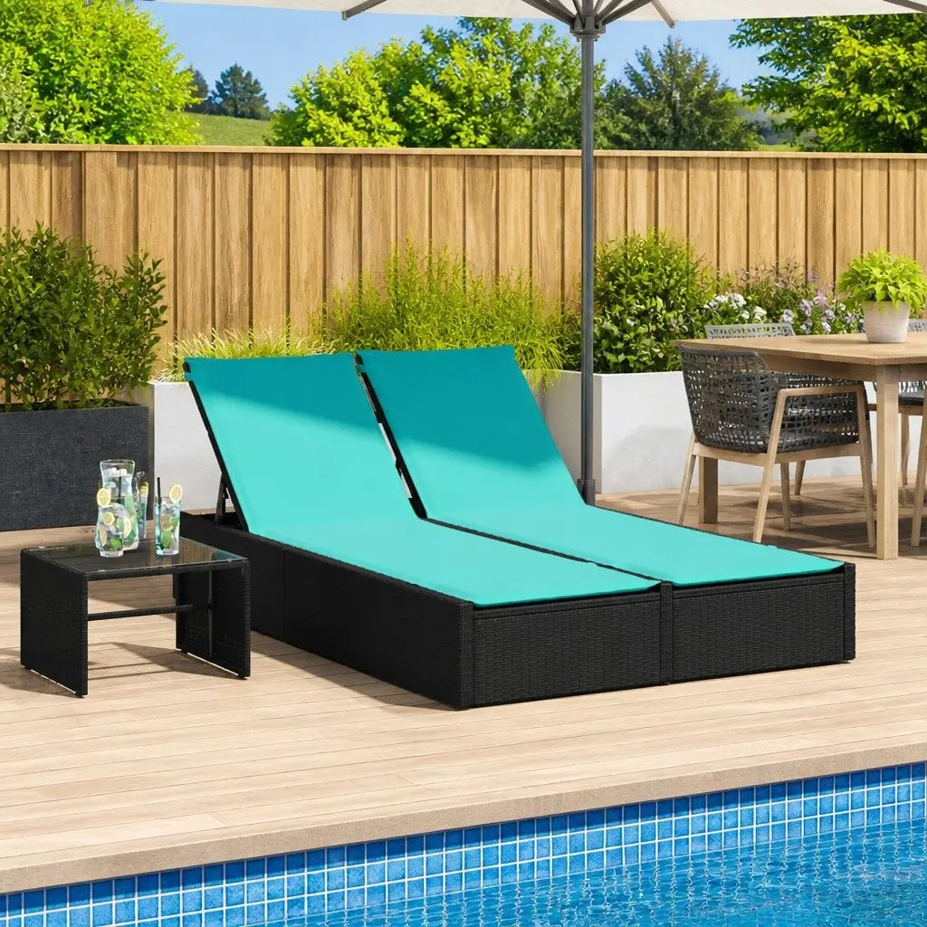 Double Sun Lounger with 3 Adjustable Positions