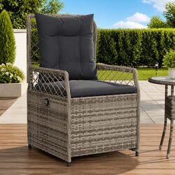 Compact and Reliable Adjustable Garden Chairs in Grey