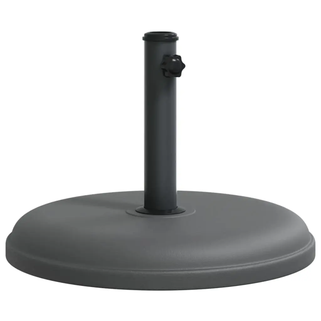 Round Parasol Base Grey 15kg Stable Umbrella Stand Fits 32mm 35mm 38mm Poles