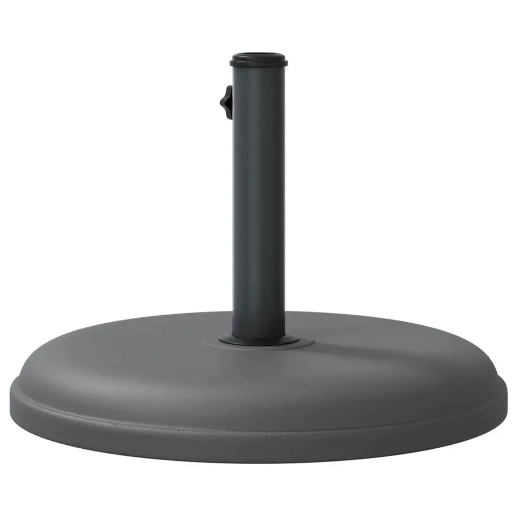 Round Parasol Base Grey 15kg Stable Umbrella Stand Fits 32mm 35mm 38mm Poles