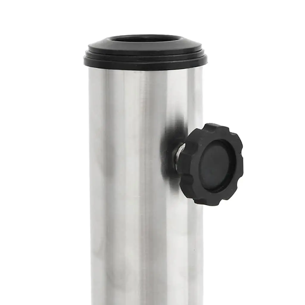 Parasol Base Silver Square 28kg Stable Umbrella Stand with Pole Adaptors 32mm 38mm 48mm