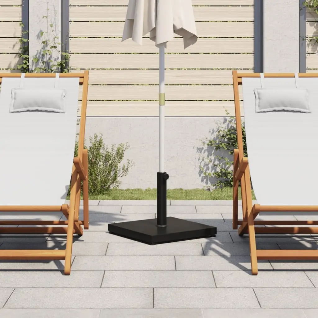 Square Parasol Base Black 18kg for 32mm 38mm 48mm Poles Outdoor Umbrella Stand